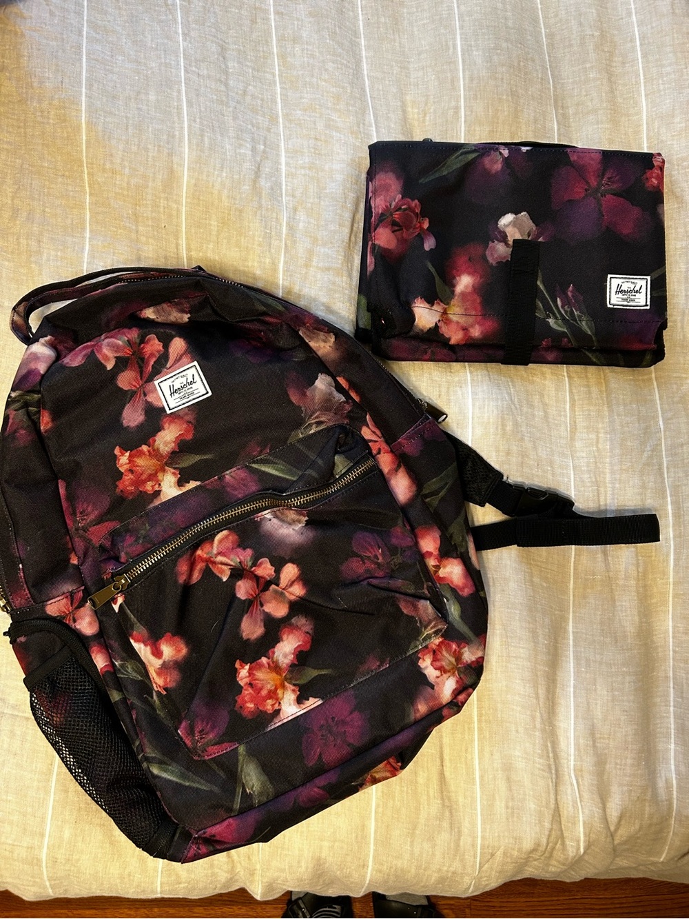 Herschel floral diaper back pack